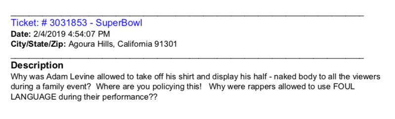 Illustration for article titled America Vs. Adam Levine's Nipples: All The FCC Viewer Complaints About The Super Bowl Halftime Show